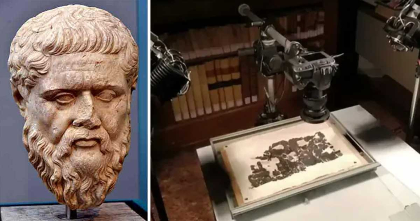 Locul de înmormântare al lui Platon a fost dezvăluit după ce un manuscris antic carbonizat în erupția Muntelui Vezuviu a fost descifrat de inteligenţa artificială